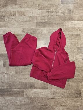 Lululemon Scuba Oversized Half-Zip Hoodie & Joggers - Berry Rumble